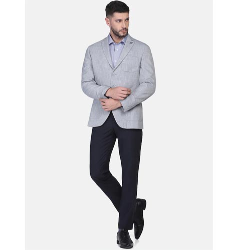 Men Solid Slim-Fit Single Breasted Blazers